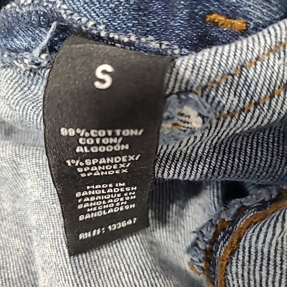 Celebrity Pink Overalls Denim Distressed Adjustable Straps Small Blue Bib Pocket - Picture 10 of 16